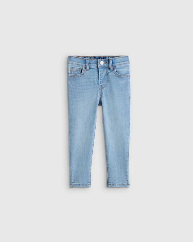 Light Wash Girls Stretch Skinny Jeans