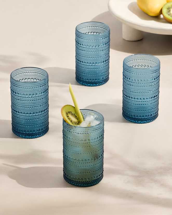 Cornflower Blue Orbetto Outdoor Acrylic Tall Tumbler (Set of 8)