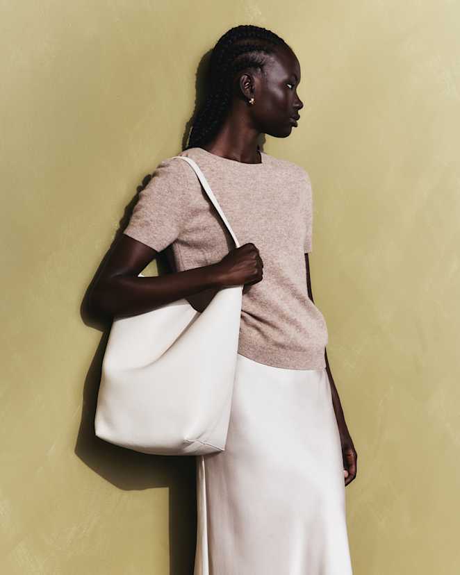 Soft Ivory Penelope Large Shoulder Bag