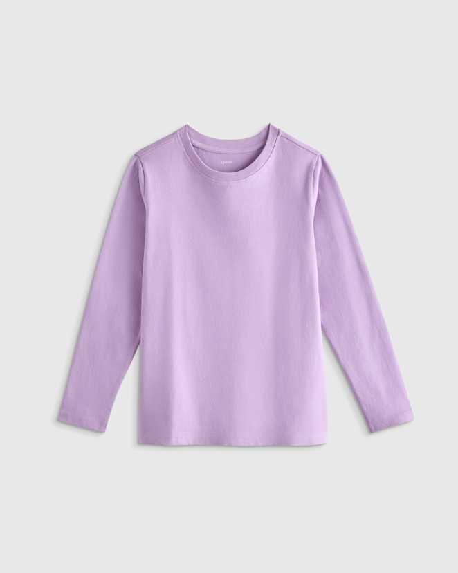 Purple Mist 100% Organic Cotton Jersey Long Sleeve Tee