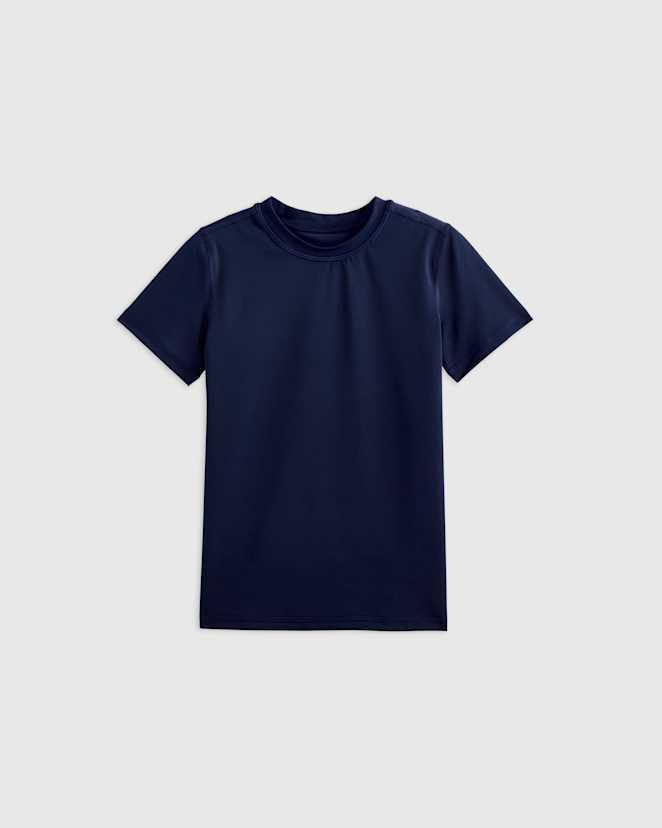 Nautical Navy Short Sleeve Rash Guard Top