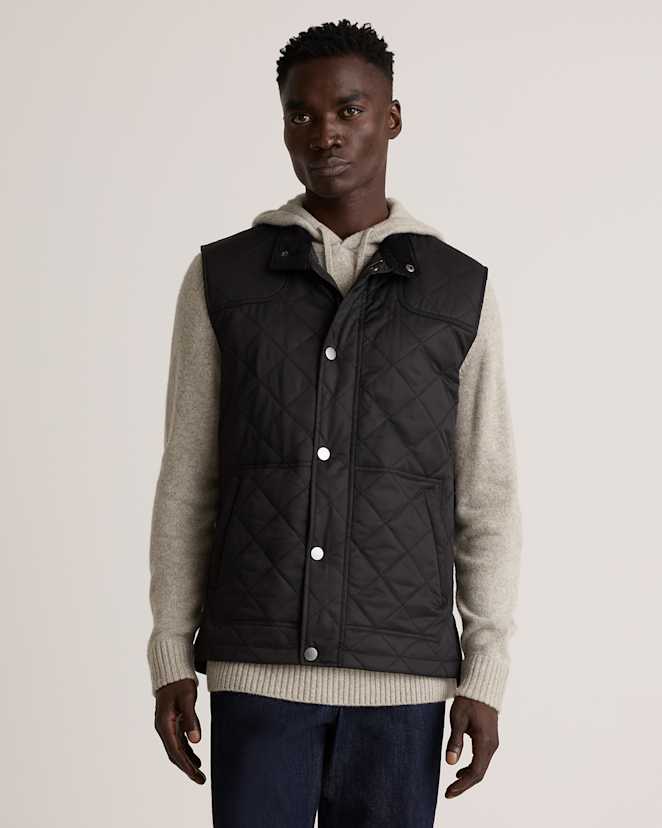 Black Featherless Quilted Vest