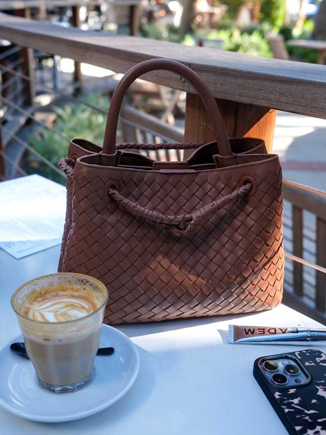 Cognac Italian Leather Handwoven Satchel