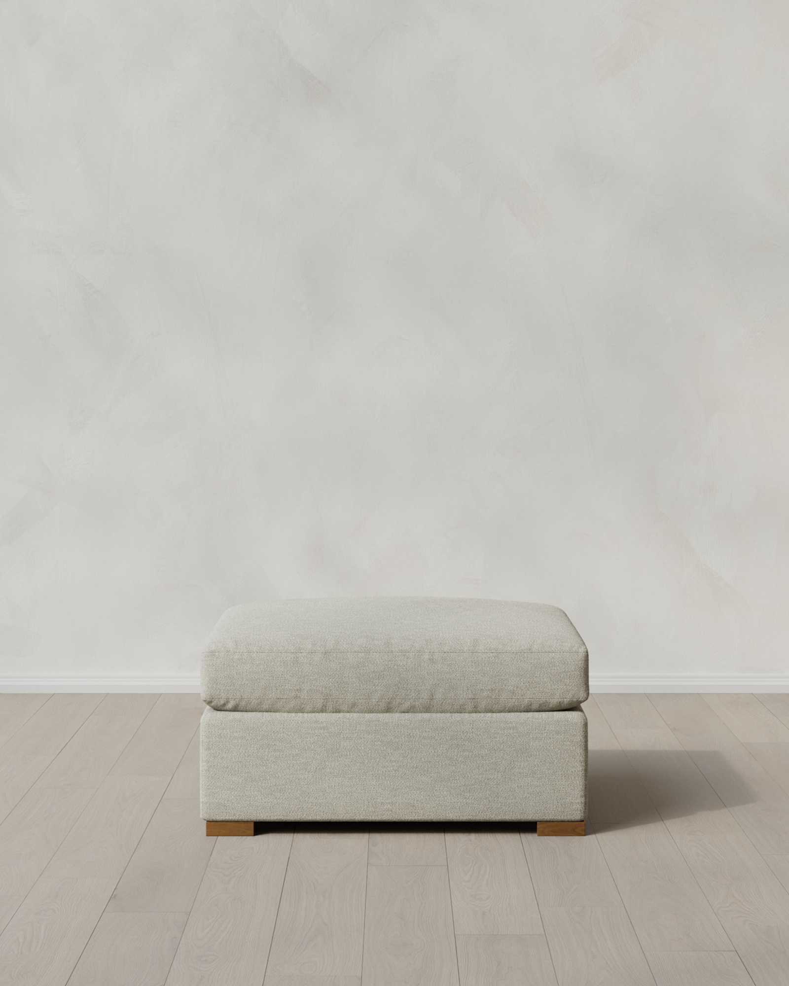 Hollis Slope Arm Ottoman 37in Performance Basketweave Flax