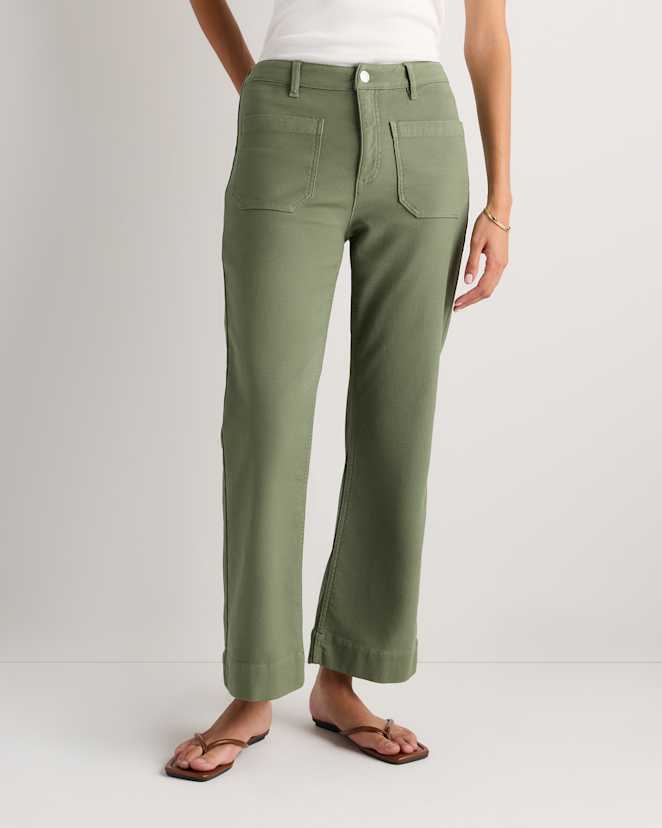 Faded Cargo French Terry Wide Leg Pants