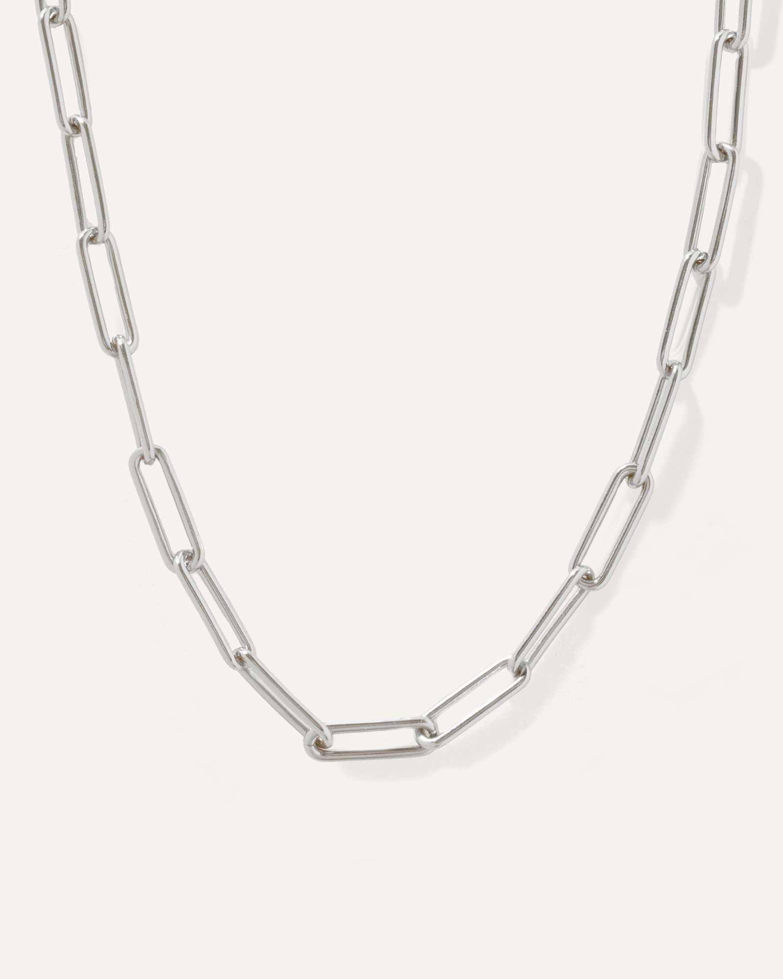 Sterling Silver Bold Paperclip Chain Necklace