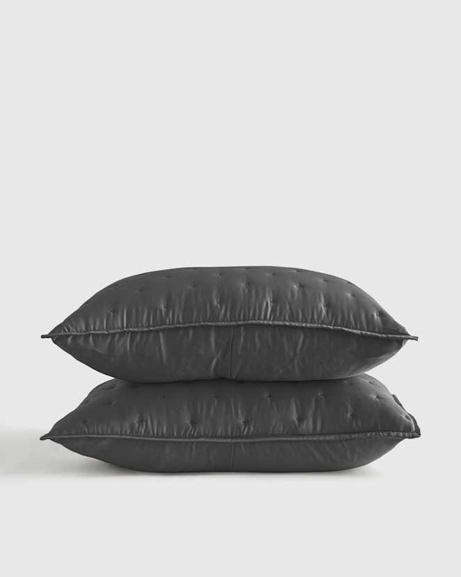 Charcoal Bamboo Dream Quilted Sham Set