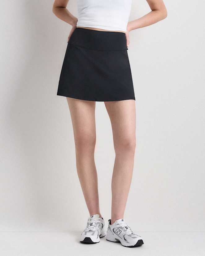 Black Jupe-short de tennis sculptante
