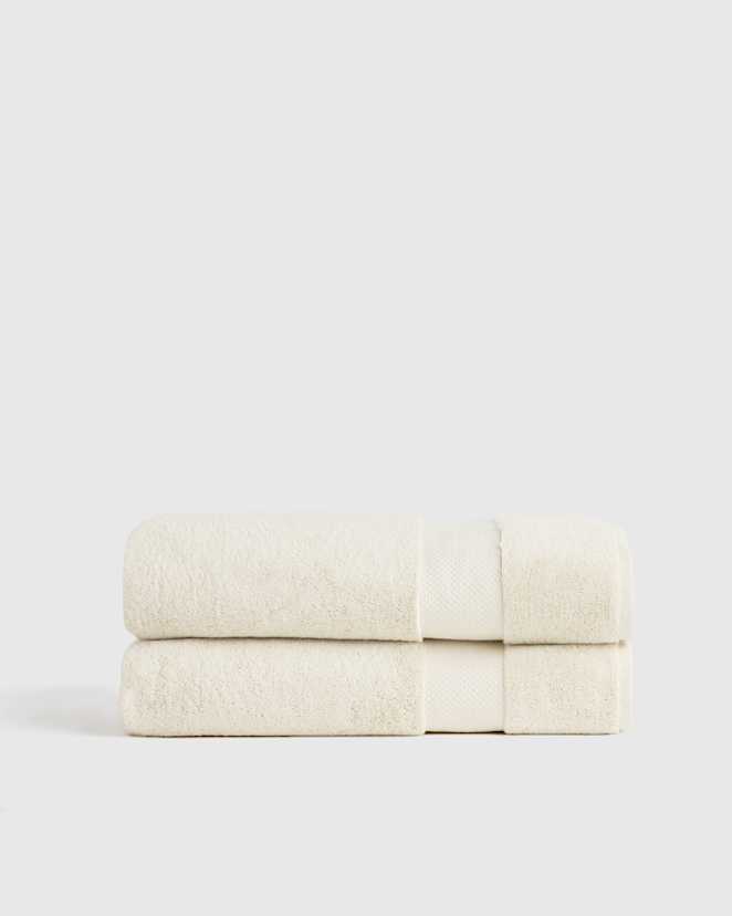 Ivory Turkish Ultra Plush Bath Sheet (Set of 2)