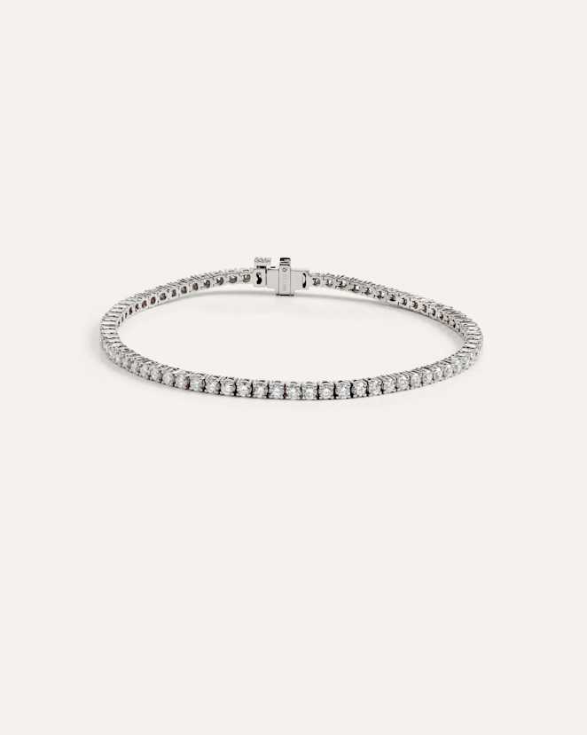 White Gold 14K Gold Lab Grown Diamond Tennis Bracelet - 3ctw