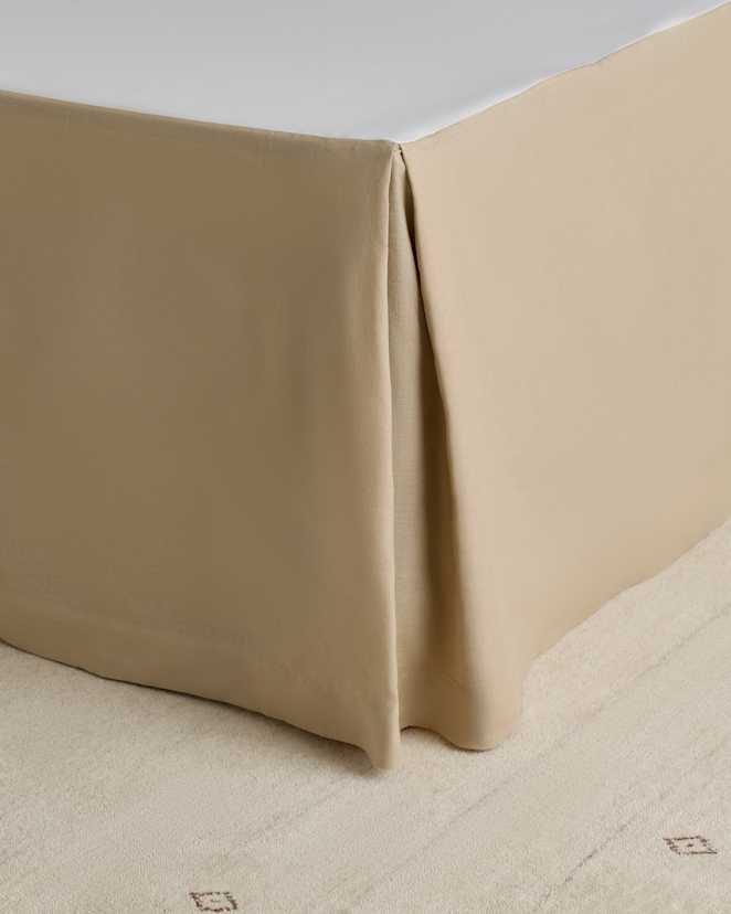 Toffee European Linen Bed Skirt