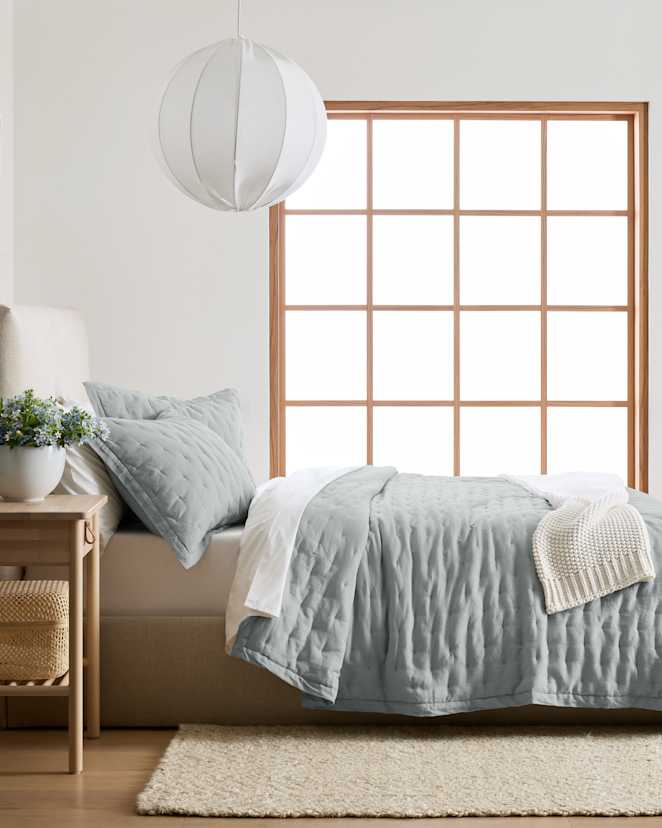 Mist European Linen Dream Quilt