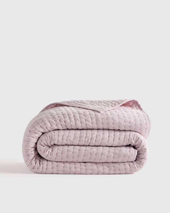 U-BEDD-83-ORC-33130 EDITED Orchid European Linen Cotton Stitch Quilt