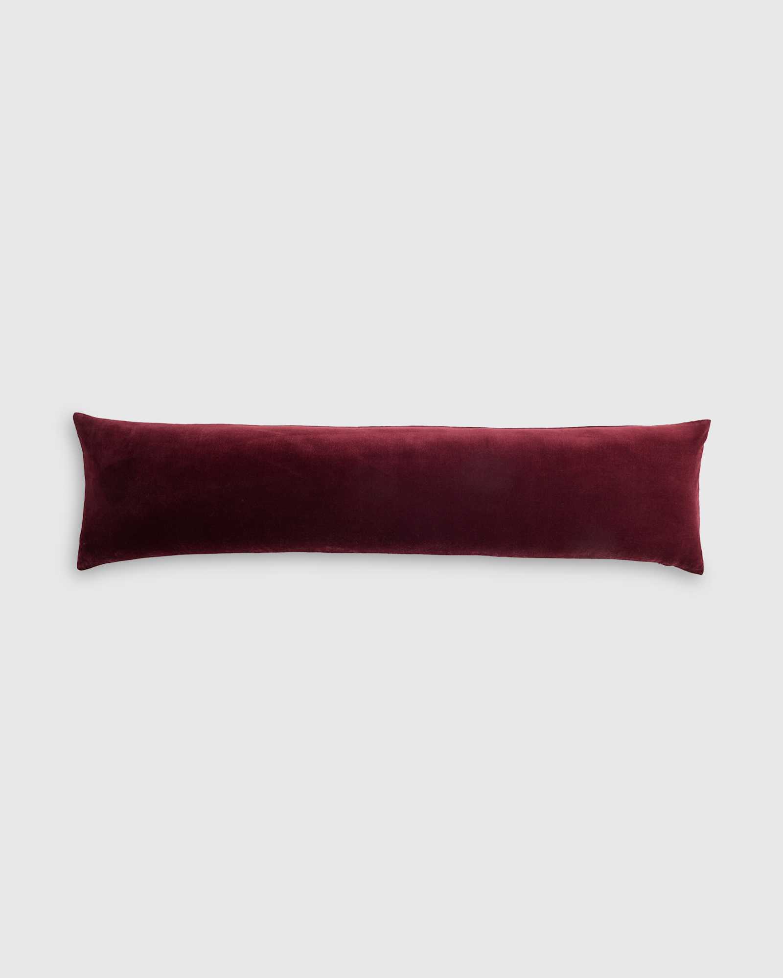 bordeaux Cotton Velvet Oversized Lumbar Pillow Cover