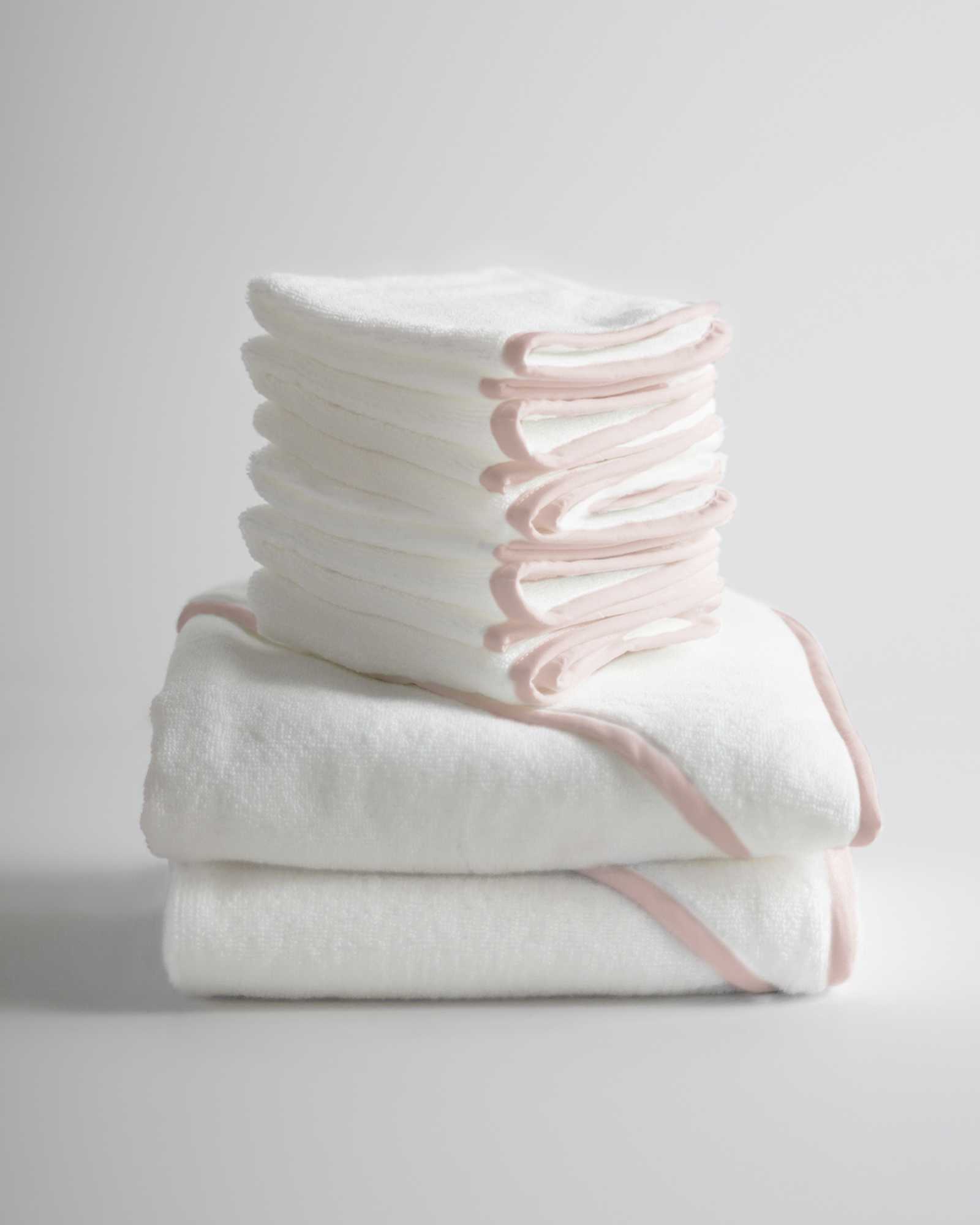 soft-pink Organic Turkish Cotton Baby Bath Bundle