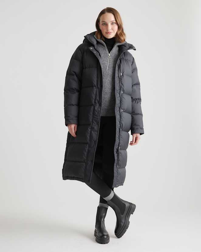 Black Responsible Down Long Puffer Jacket
