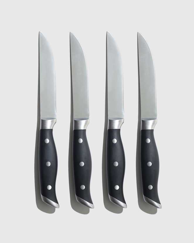 Black German Stainless Steel Steak Knife Set