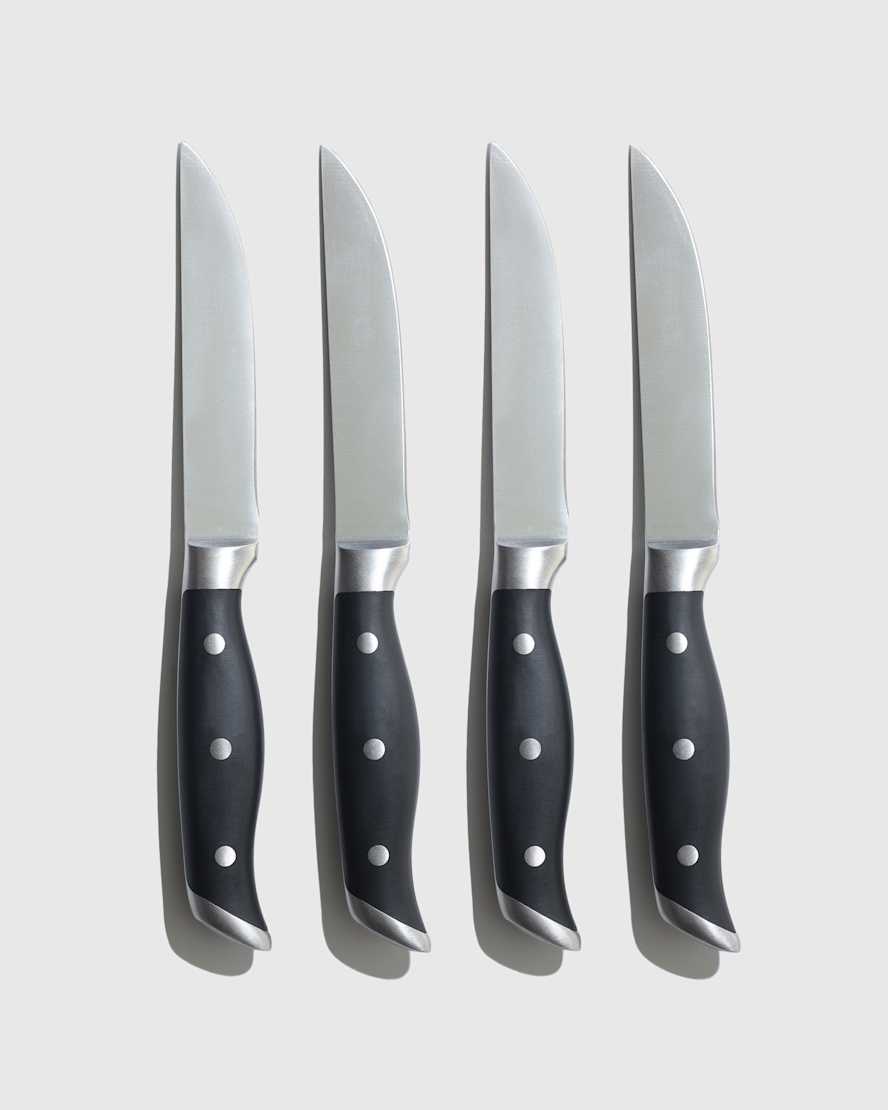 Black German Stainless Steel Steak Knife Set