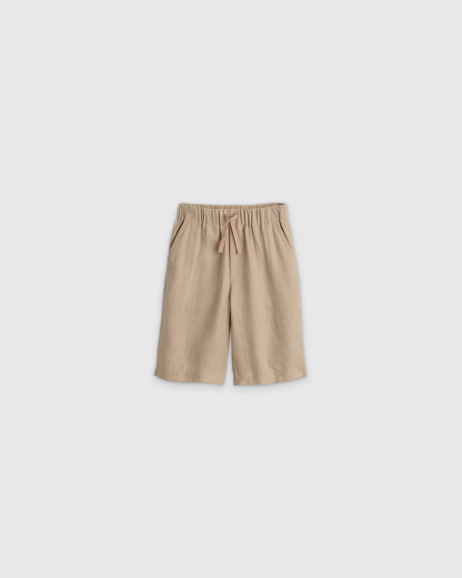 driftwood 100% European Linen Pull-On Shorts