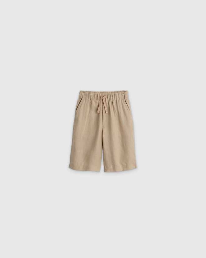 Driftwood 100% European Linen Pull-On Shorts