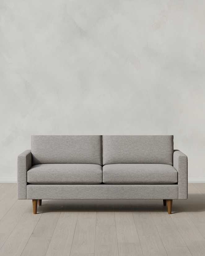 Fog Atlas Midcentury Sofa in Performance Basketweave