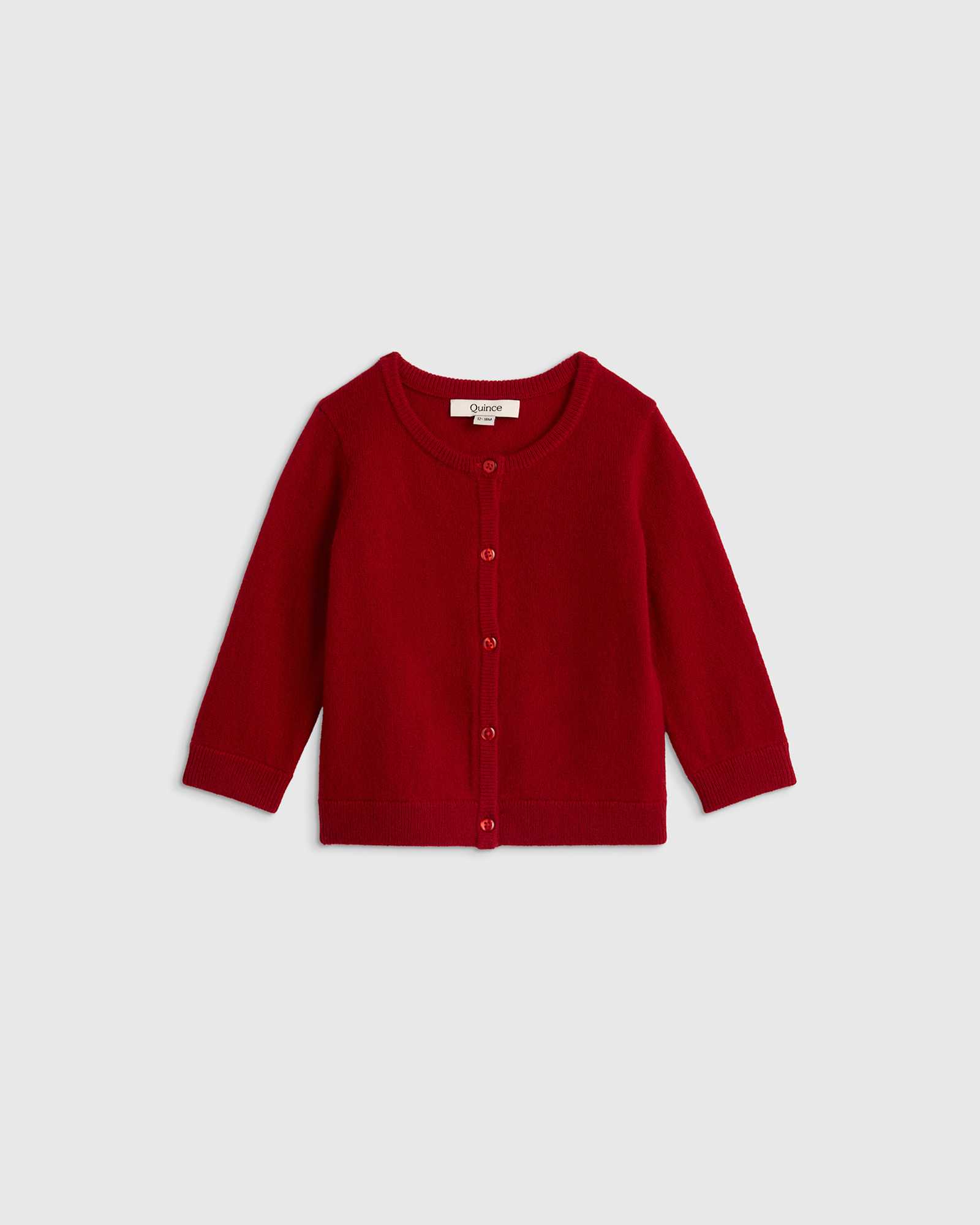 varsity-red Washable Cashmere Cardigan