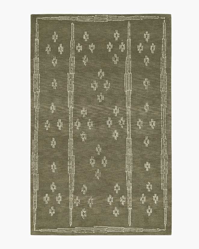 Green Harlow Wool Rug