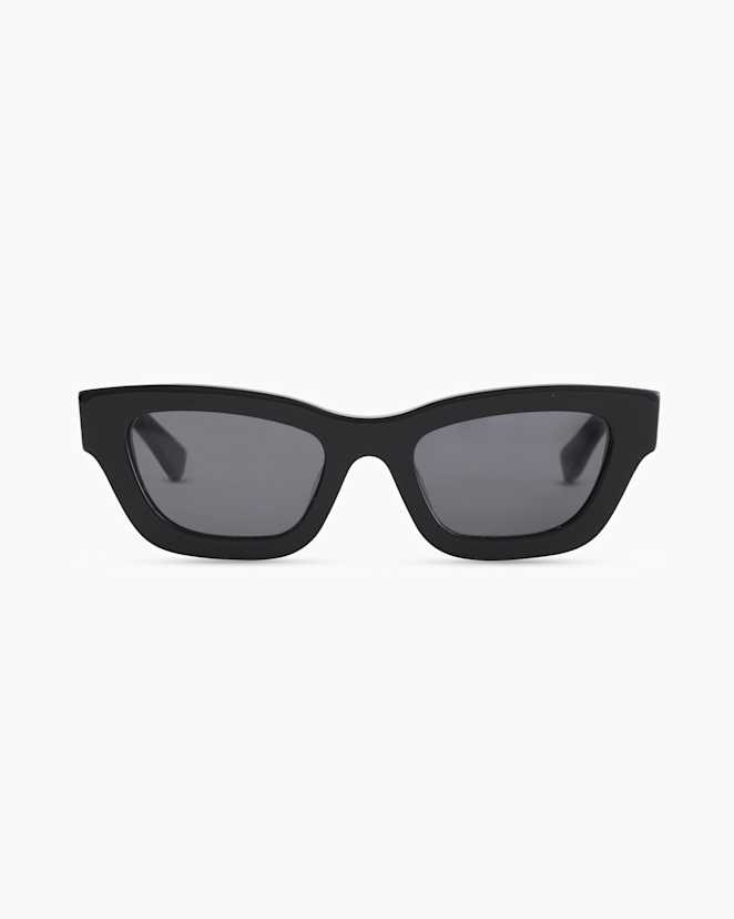 Black with Grey lens Jackie Polarized Acetate Sunglasses