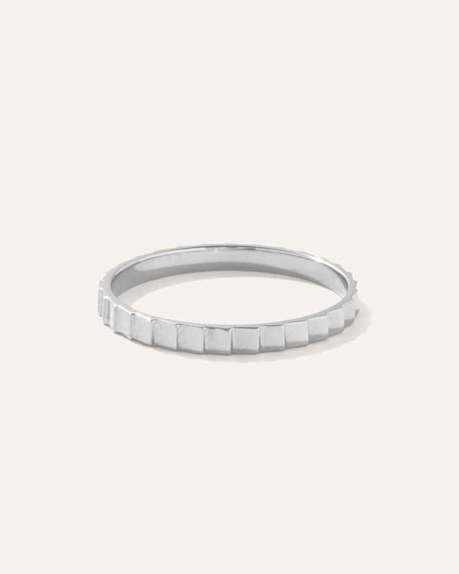 White Gold 14k Gold Ridge Band