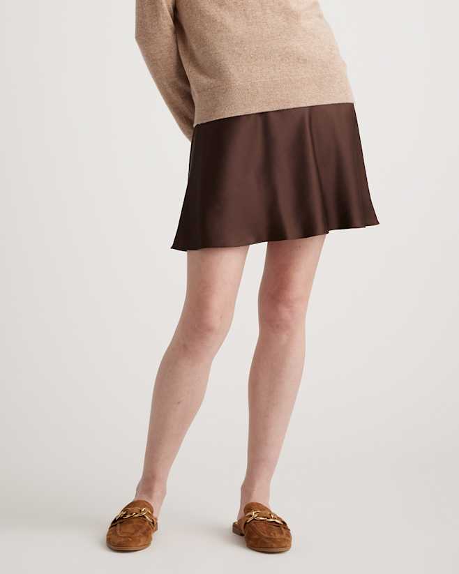 Hot Fudge 100% Washable Silk Mini Skirt