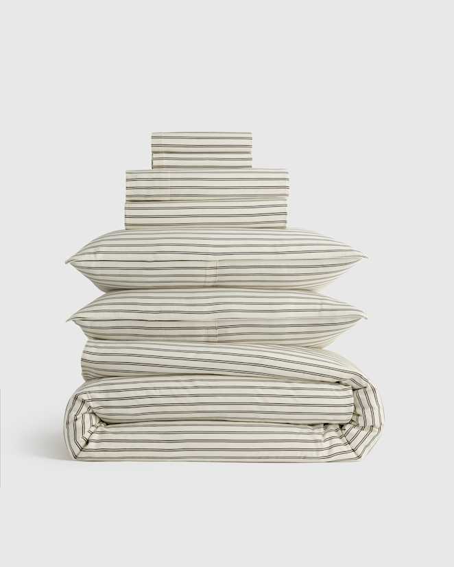 Double Stripe Espresso Bamboo Deluxe Bedding Bundle