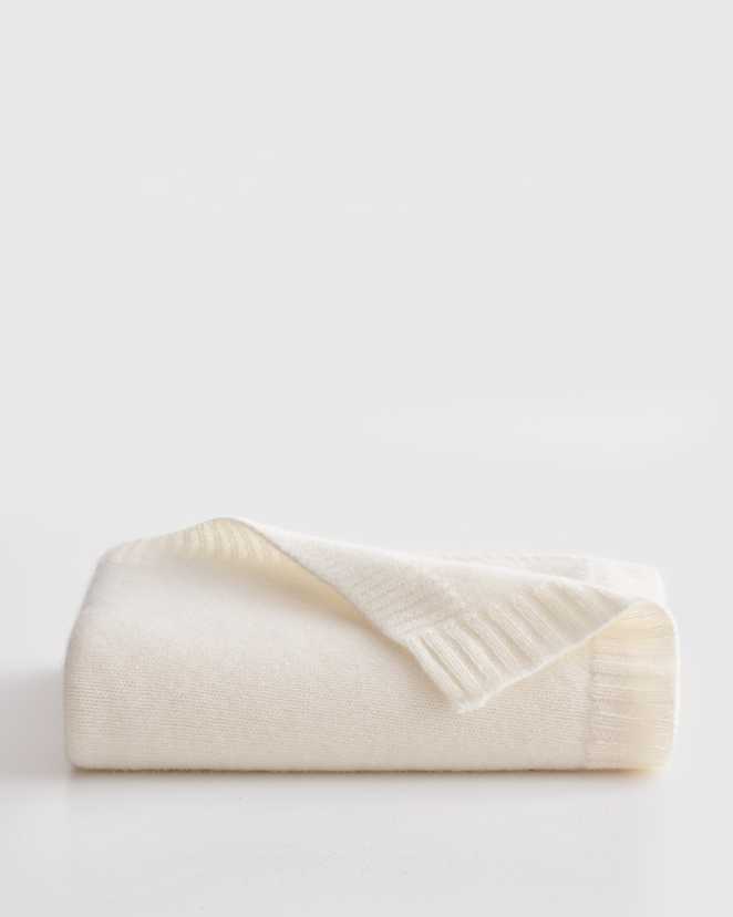 Ivory Couverture pour bébé en cachemire de Mongolie de luxe