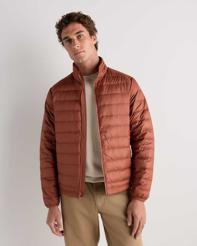 Rusted Mineral Red Blouson matelassé pliable en duvet léger