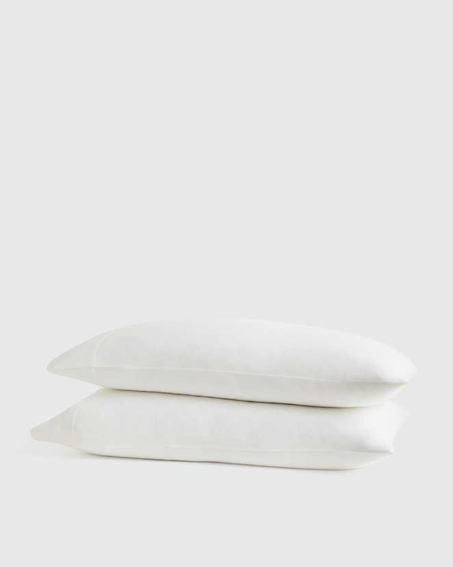 White Organic Jersey Pillowcase Set