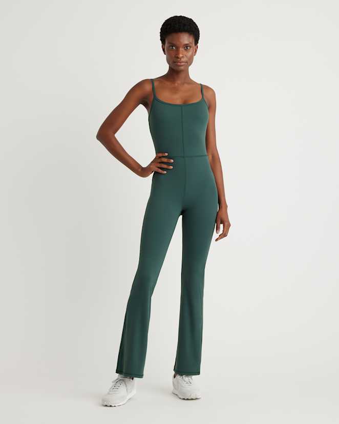 Forest Green Ultra-Form Kick Flare Jumpsuit