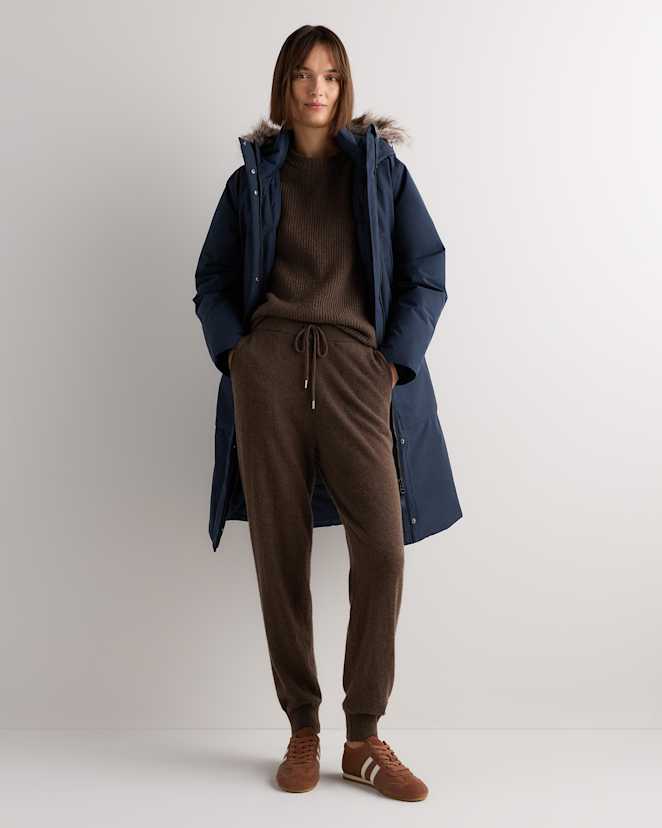 Atlas Navy Responsible Down Hooded Long Parka
