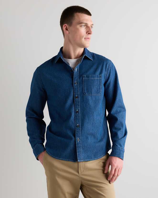Medium Wash Heritage Washed Denim Shirt