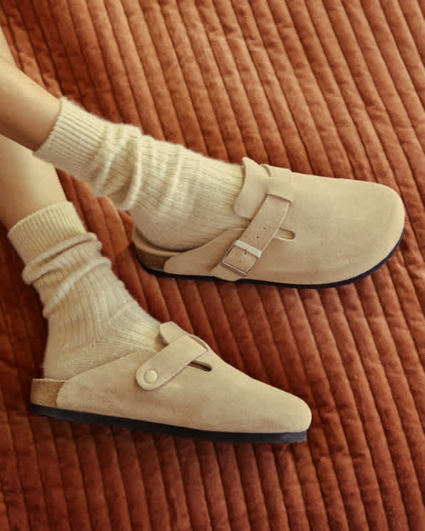 Dune Water Repellent Suede Clog Mule