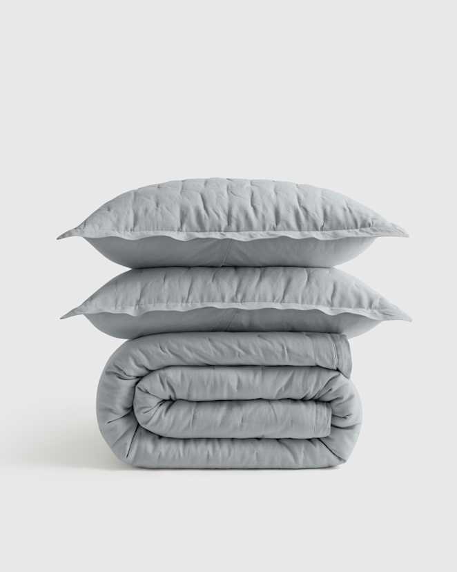 Mist European Linen Dream Quilt Set