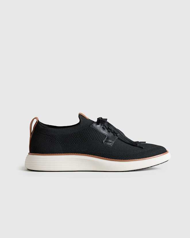 Black Engineered Knit Derby Sneaker