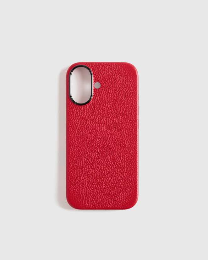 Red Leather Phone MagSafe Case