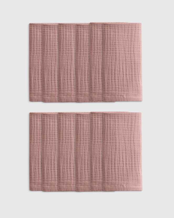 Fig Serviettes de table en gaze de coton biologique (ensemble de 12)