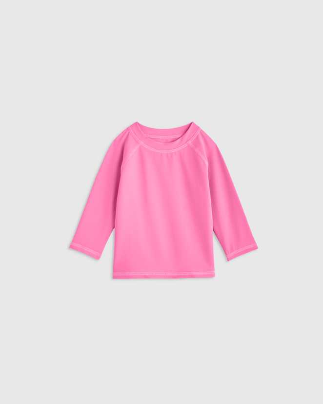 Watermelon Pink Long Sleeve Raglan Rash Guard