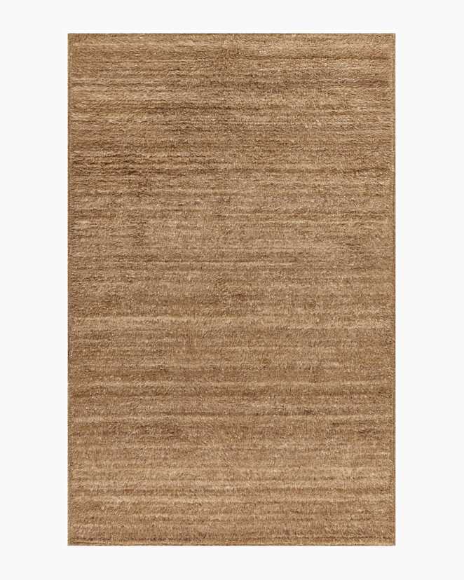 Natural Brown Frankie Wool Shag Rug