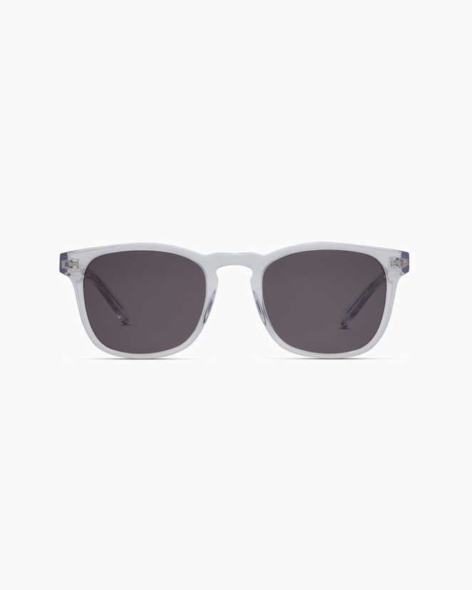 Clear with Grey lens Boston Polarized Acetate Sunglasses