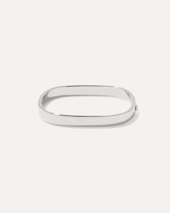 Sterling Silver Rectangular Bold Bangle