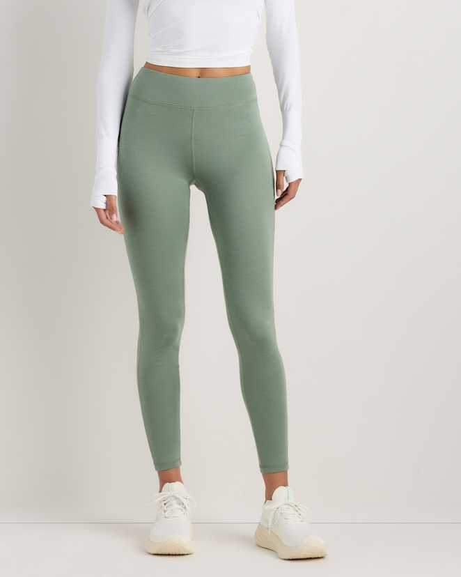 Sea Spray Green 100% Merino Wool Cold Weather Base Layer Legging