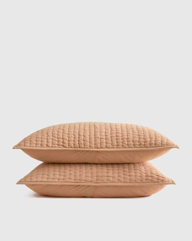 Desert Sunset European Linen Cotton Stitch Sham Set