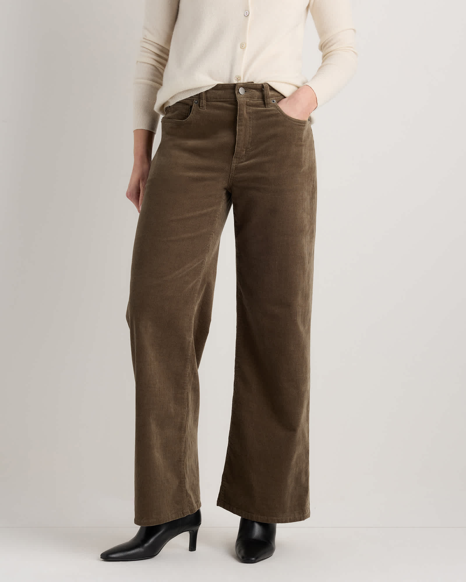 Seaweed Organic Stretch Corduroy Wide Leg Pants