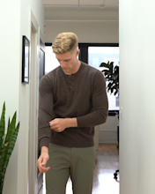 MongolianCashmereHenleySweater Brown EvanBraaten 4x5 Thumbnail